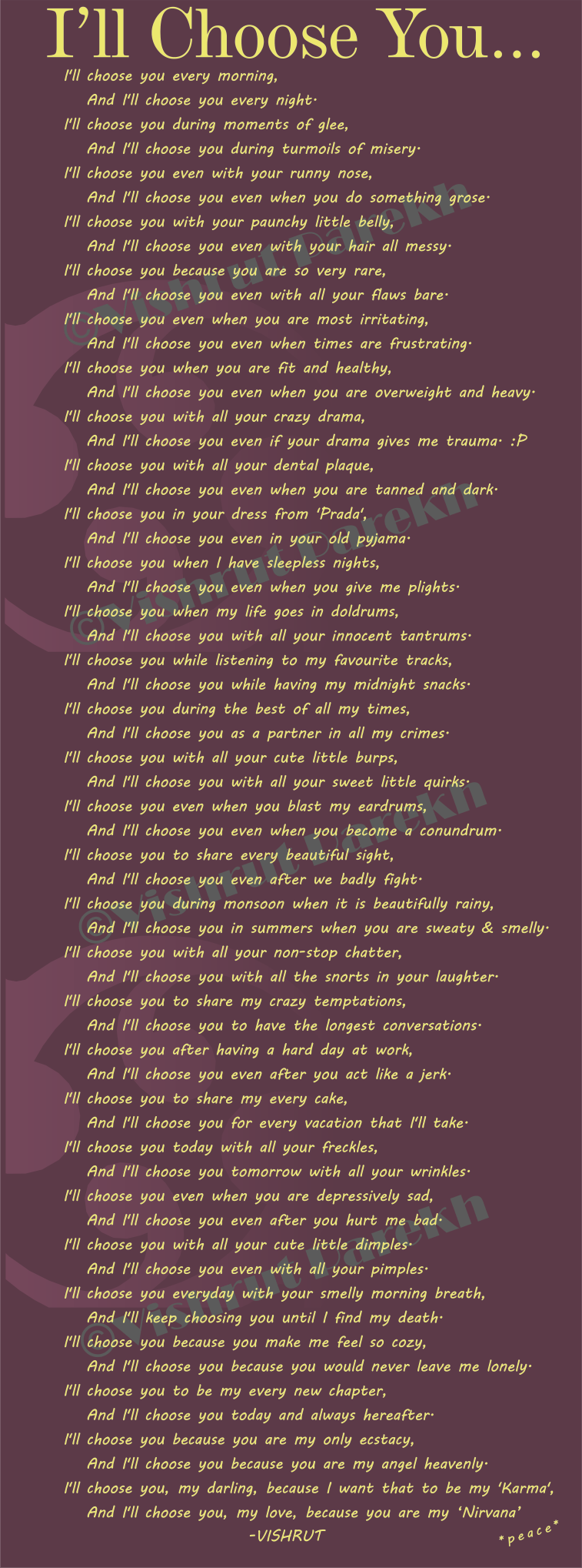 i will choose you by vishrut parekh